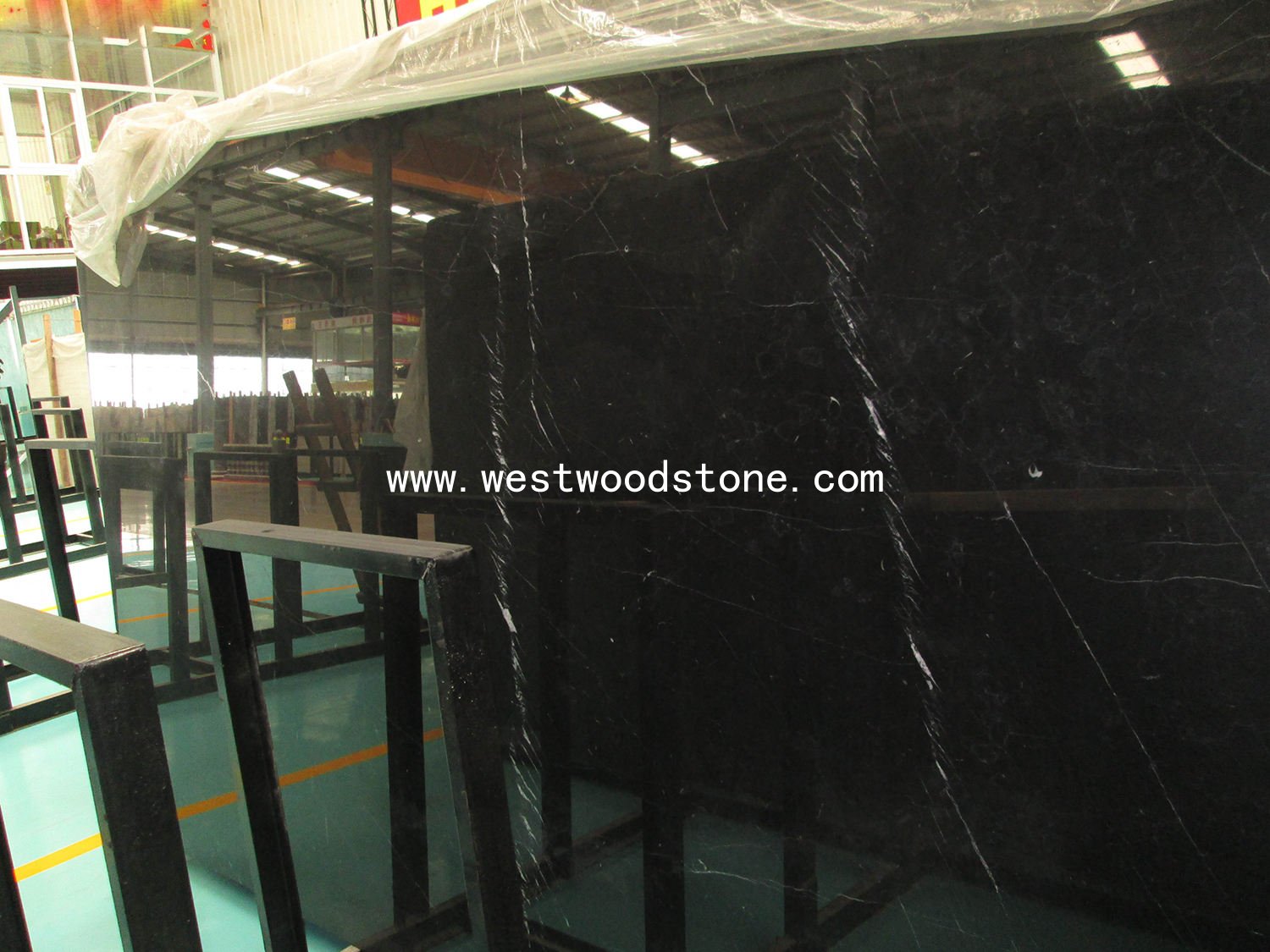 nero marquina black marble slab