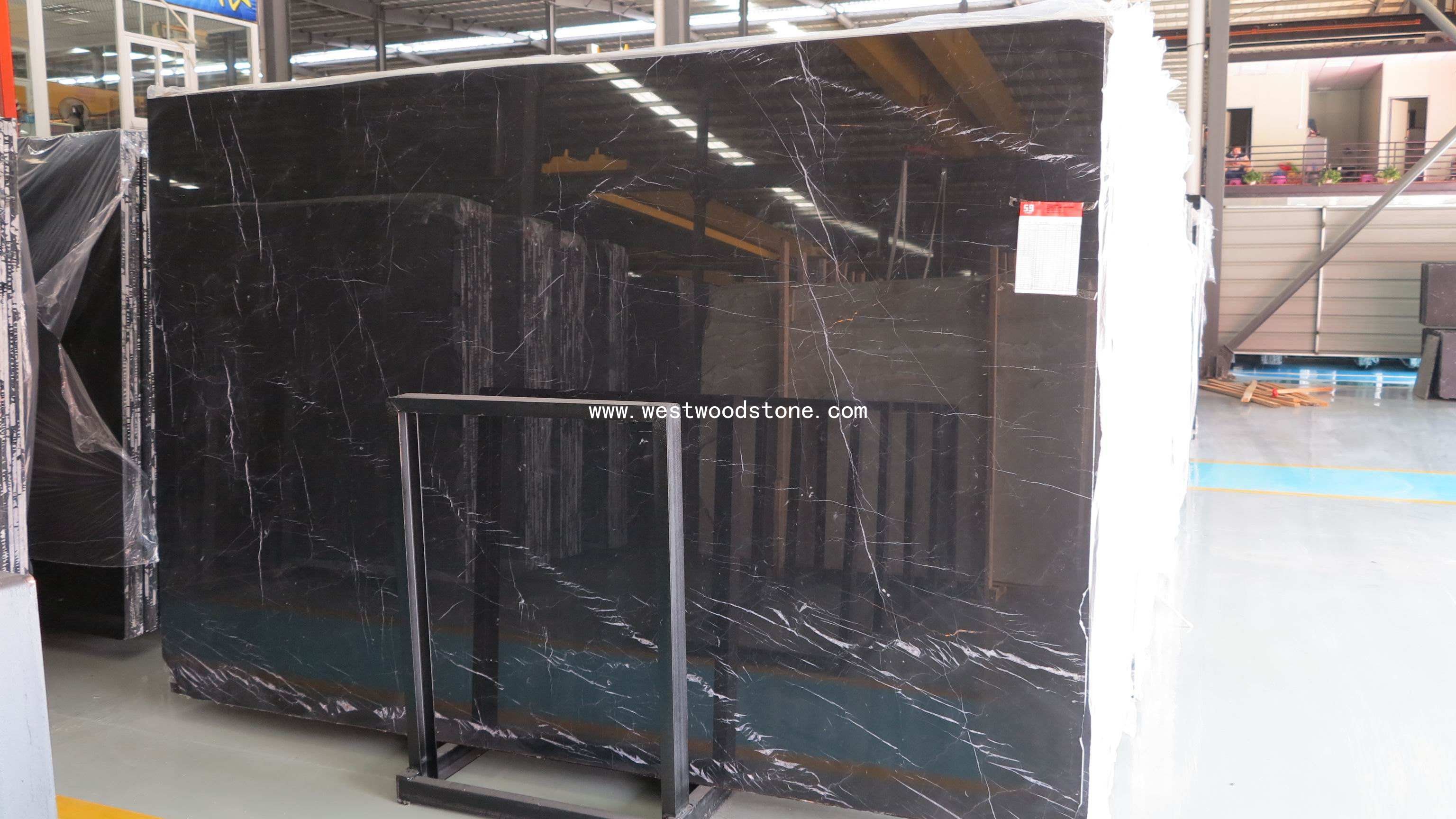 nero marquina black marble slab